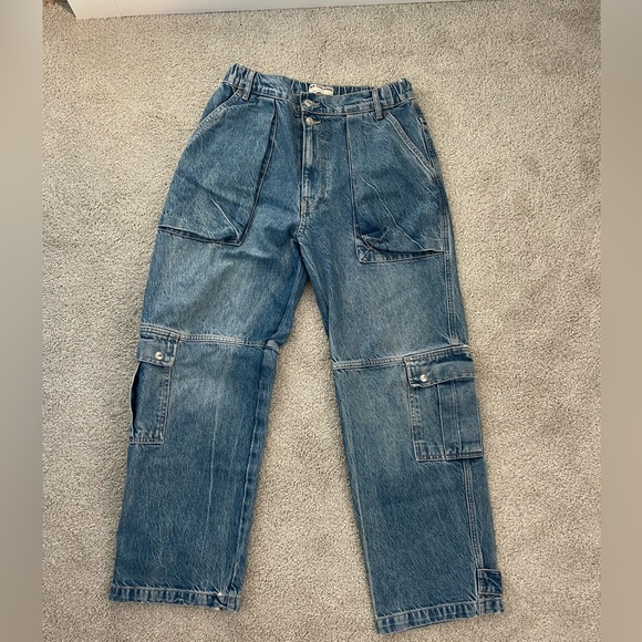 FREE PEOPLE Cargo Denim Jeans - Picture 13 of 13